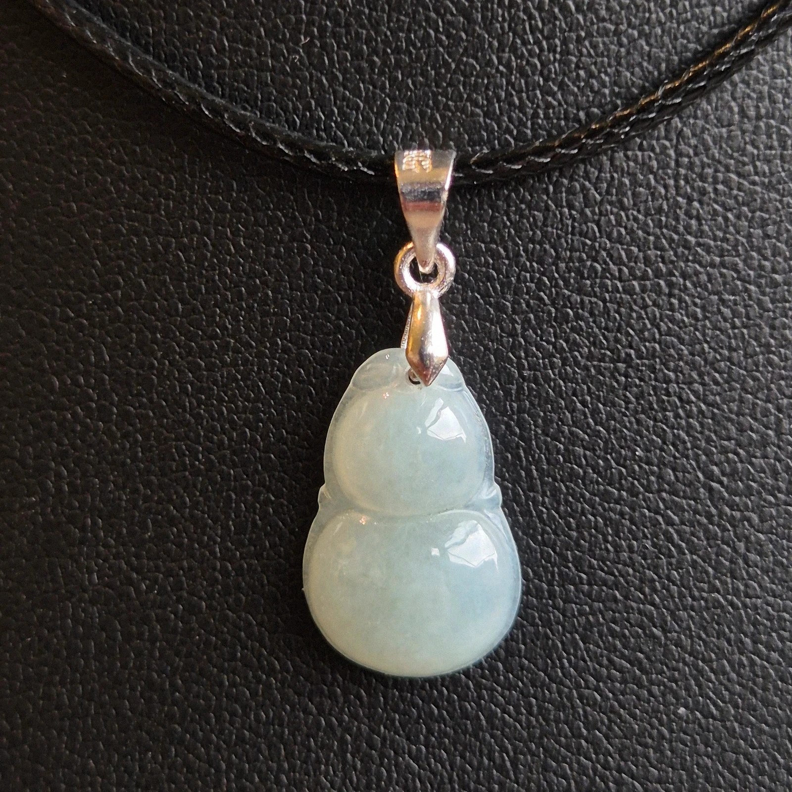 #Natural no tratado tipo A jadeíta jade colgante con baño de oro de 18k y collar – photo 9